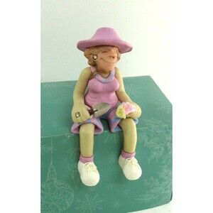 D Manning Limited Edition shelf sitter figure Gardener gift Woman spade flowers
